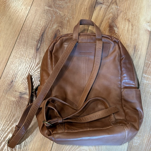 Lucky Brand Brown Leather Backpack - Picture 3 of 7